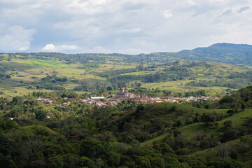 Fototapeta na wymiar El pueblo de Guadalupe, Santander, Colombia 