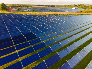 Solar panels on power station