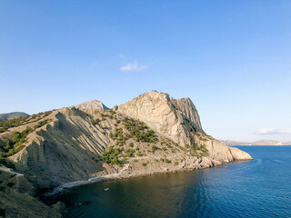 Obraz premium Rocky coast in the Crimea. Sea view