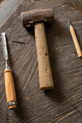 old hammer and nails