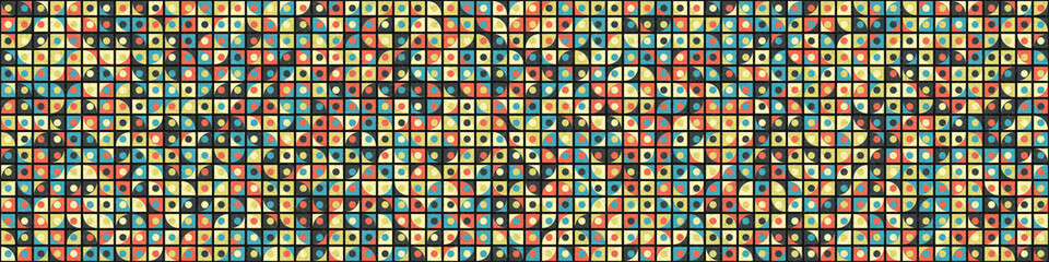 Abstract Geometric Pattern generative computational art illustration