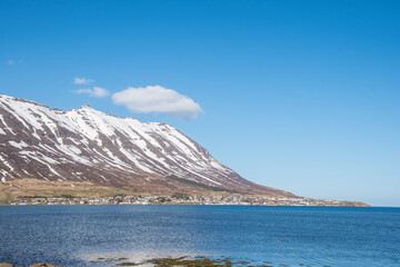 Town of Neskaupsstadur in east Iceland