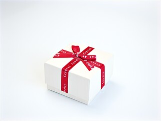 Empty white gift box isolated on white background	