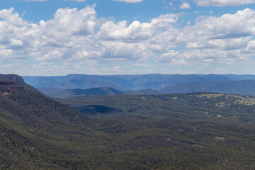 Fototapeta na wymiar Layer of mountain at Blue Mountains area, NSW, Australia.