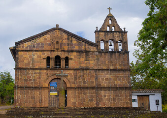 Fototapeta na wymiar Barichara colombia santander iglesia colonial