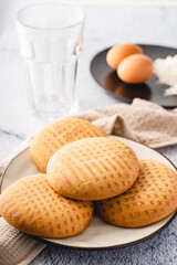 Honey cookies traditional homemade biscuits known as medenjaci or medenki on the table in a plate