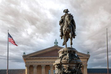 Obraz premium statue of a man on horse