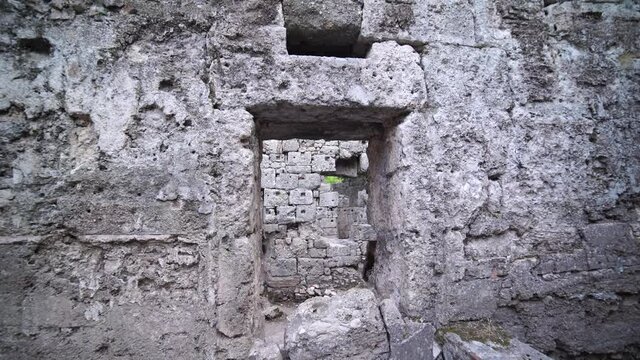 Antique roman bath in mediterrenean old city phaselis