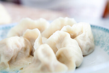 Dumplings on the plate