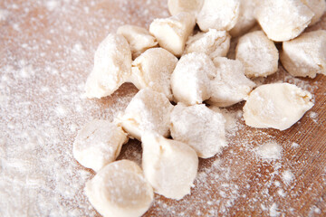 White dough for making dumplings