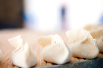 Wrapped white noodle dumplings