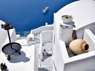 white building in Santorini