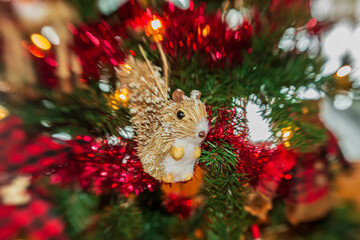 Hand Made Rustic Squirrel Christmas Ornament Decoration 3 