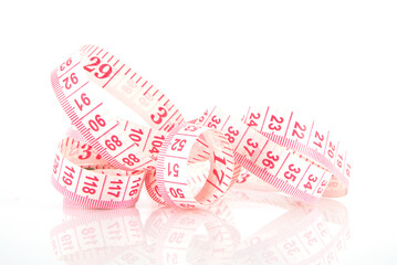 A ball of soft rulers on white background