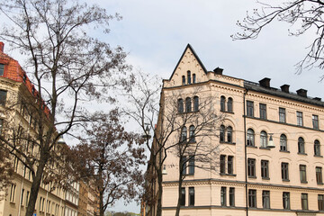 Beautiful Architecture. Historical building in Stockholm, Sweden