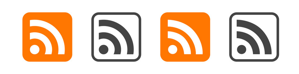 RSS icon. Vector illustration.