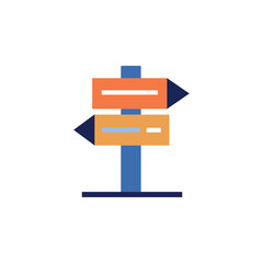direction sign Colored Filled icon