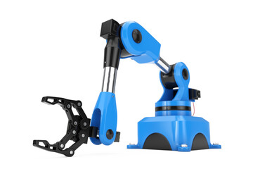Industrial Mechanical Robotic Hand Arm Manipulator. 3d Rendering