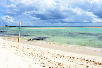 Beatiful sunset in caribean beach
