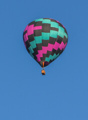 Peaceful flight over sunny Arizona in a brightly colored Hot Air Balloon. Maricopa County, Arizona
