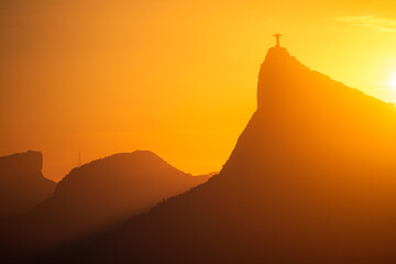 sunset over the mountain