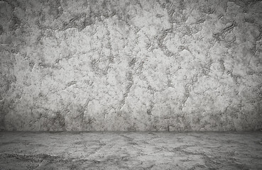 empty room, plaster wall, grey background