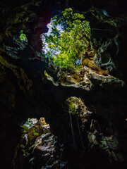 limestone cave ceiling
