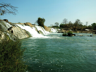 The Khonepasoi Waterfall in Si Phan Don (4,000 Islands), LAOS