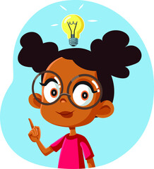 African Female Student Having a Clever Idea