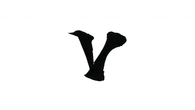 モーション筆文字「v(小文字)」アルファ付き素材 alphabet   「v(Lowercase)」筆文字で描かれていくようにプロの書道家が書いた文字をモーションさせた素材ですIt is a brush Chinese characters(Kanji) written by a professional Japanese calligrapher.