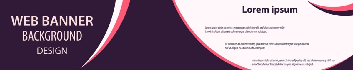 Minimalist banner design. Web banner. Billboard banner. Eps10 vector