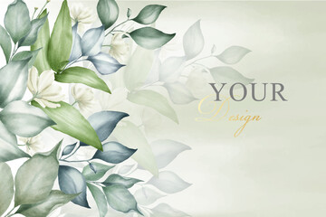 Elegant floral background for wedding invitation