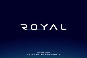 Royal, elegant alphabet fonts and numbers. Typography Premium uppercase outer space design. vector illustration