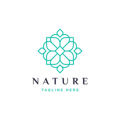 Feminine and floral botanical, logo suitable for spa salon, skin hair beauty boutique and cosmetic, company.