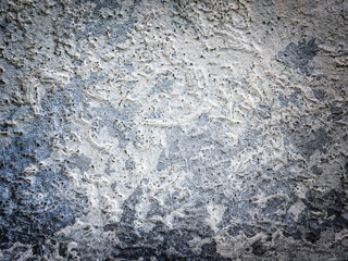 Texture of old wall with decorative plaster white and blue color.