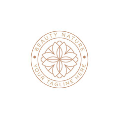 Feminine and floral botanical, logo suitable for spa salon, skin hair beauty boutique and cosmetic, company.