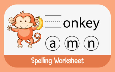 Find missing letter with monkey