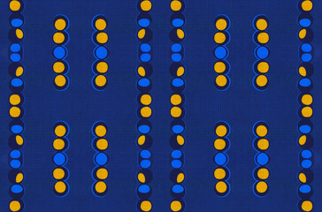 Textured African fabric with rounded shapes (seamless cotton, photo) 
