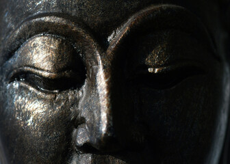 Face of buddha close up