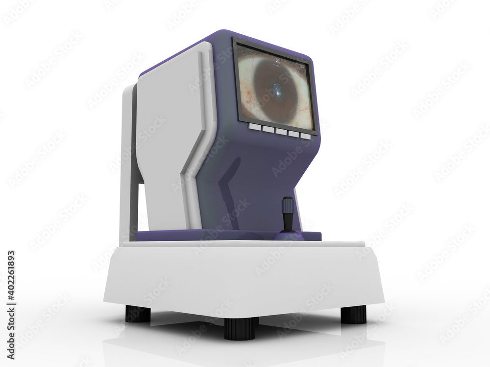 Poster 3d rendering auto refractometer