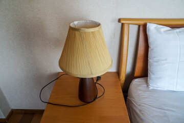 vintage lamp light at the bedside