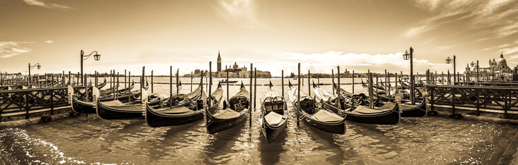 typical old gondola in venice © fottoo