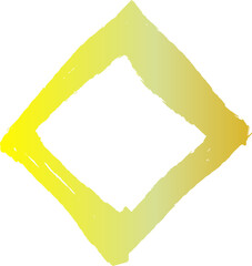 Fototapeta premium 墨で描かれた黄金の菱形の枠のデザイン素材