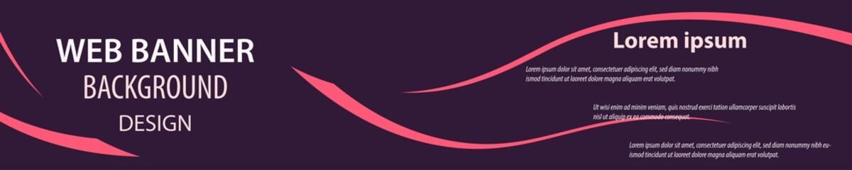 Minimalist banner design. Web banner. Billboard banner. Eps10 vector