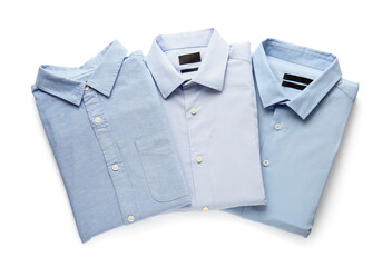 Male shirts isolated on white background