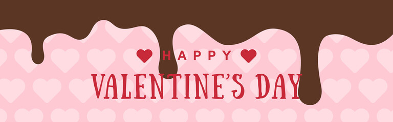vector background with heart patterns and chocolate for Valentine's day banners, greeting cards, flyers, social media wallpapers, etc.