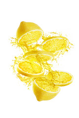 splash of lemon slice