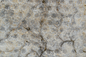 Cracked concrete surface. Concept of an old concrete wall, floor.