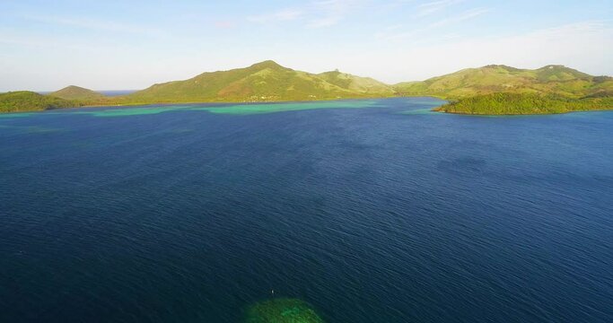 Dolly Shot of Matacawalevu Island in Fiji