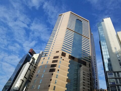 Times Square shopping plaza and modern architecture in Causeway Bay, a popular tourist attraction of Hong Kong